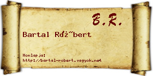 Bartal Róbert névjegykártya